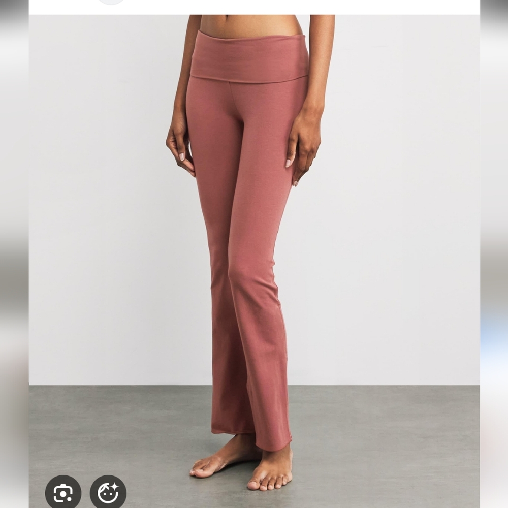 SKIMS Ribbed Flare Lounge Pants in Dusty Rose
